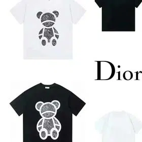 Dior Bear simple print T-shirt -1730  