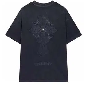 Chrome Hearts CH Washed heavy-duty folded cloth embroidery men's and women's loose round neck short-sleeved T-shirt（15 styles)-1870  