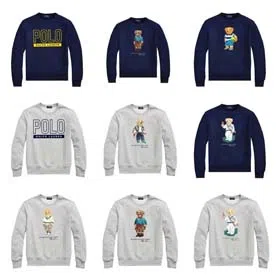Ralph Laure Polo Sport Unisex Bear Print Autumn and Winter Sweatshirt-2254  