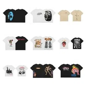Travis 2025 new graffiti short-sleeved T-shirt half-sleeve-1911  