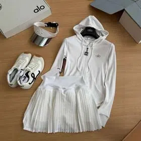 ALO cheerleading basketball baby quick-drying sports hooded jacket slim pleated skirt suit (5 styles)-2580  