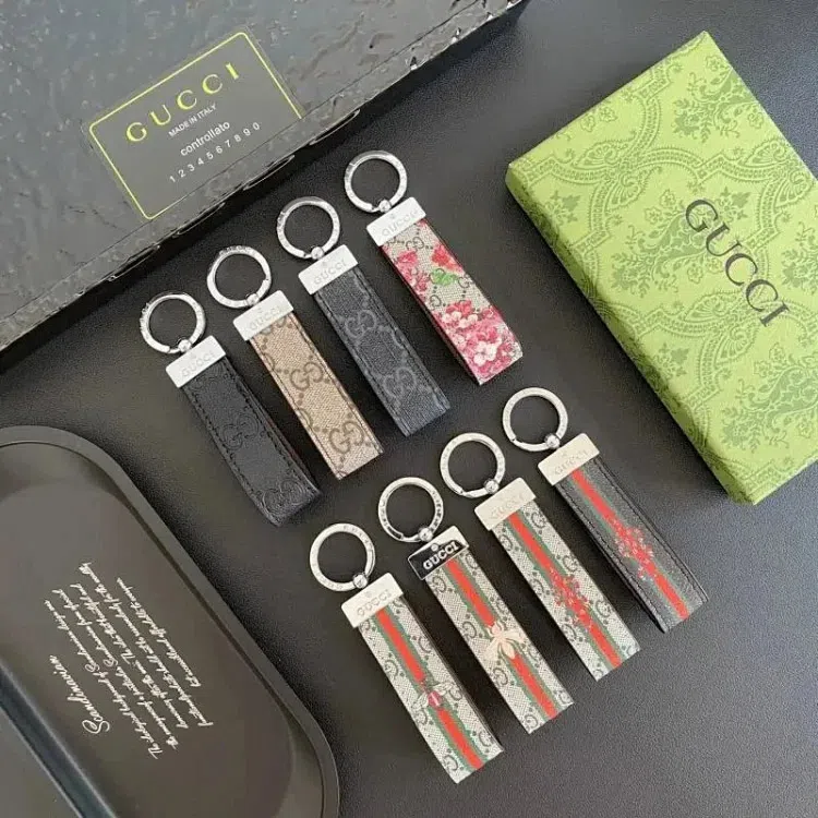 GUCCI Brand Logo Canvas Keychain-2720  