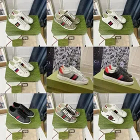 GUCCI ACE Round Toe Lace-Up Low-Top Sneakers-2954  