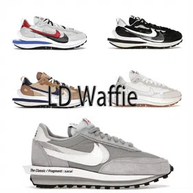 Fragment Design Sacai Nike LDWaffle three-party joint low-top casual shoes-2968  