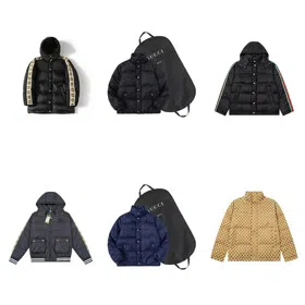 GUCCI Cold-proof Neck Hooded Short Down Jacket-4346  