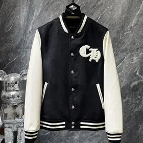 Chrome Hearts CH embroidered baseball jacket-4374  