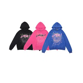 Sp5de Foam Print Loose Hooded Sweatshirt-4606  