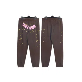 Sp5der Spider Web  Foam Printed Terry Sweatpants-4610  