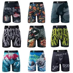ETHIKA Printed Plus Size Sports Boxer Briefs-4903  