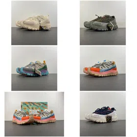 Moncler Trailgrip Amoeba Mesh Round-Toe Thick-Soled Low-Top Casual Shoes-5114  
