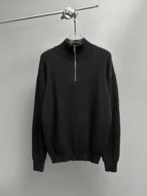 Balenciaga half-zip stand-collar knitted sweater-5472  