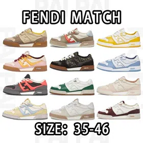 Fendi Round Toe Lace-up Low-top Fashion Sneakers-5587  