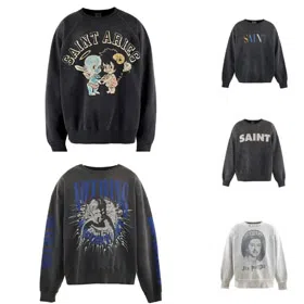 SAINT OF MICHAEL Distressed Vintage Crew Neck Sweatshirt-5599  