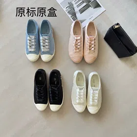 Dior new comfortable silk satin lace-up sneakers-5685  