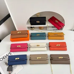 Hermès Kelly long chain shoulder bag-5792  