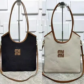 Miu Miu large capacity canvas crossbody bag-5811  