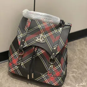 Vivienne Westwood plaid backpack-5826  
