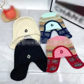 Chanel letter-print warm earflap hat-5854  