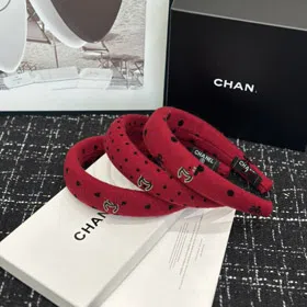 Chanel's new polka dot letter headband with wide brim-6262  