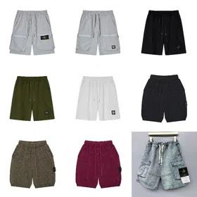 Stone Island-Style Quick-Drying Cargo Shorts-6333  