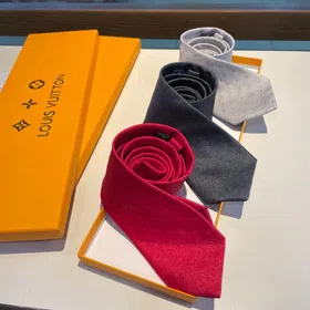 Louis Vuitton LV Minimalist Jacquard Silk Tie-6566  